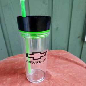CHEVROLET Tumbler with Matching Straw BRAND NEW